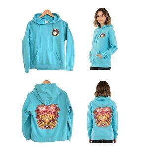 Moab Brewery Hoodie XS Turquoise Blue Johnny Frutah Hazy Pale Utah Delta Fleece